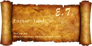 Eszter Tamás névjegykártya